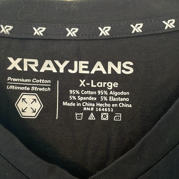 Xray Jeans XL black vneck t-shirt - Picture 2 of 3